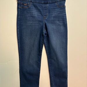 Nine West gently used woman’s high waist pull on denim jeans.  $12